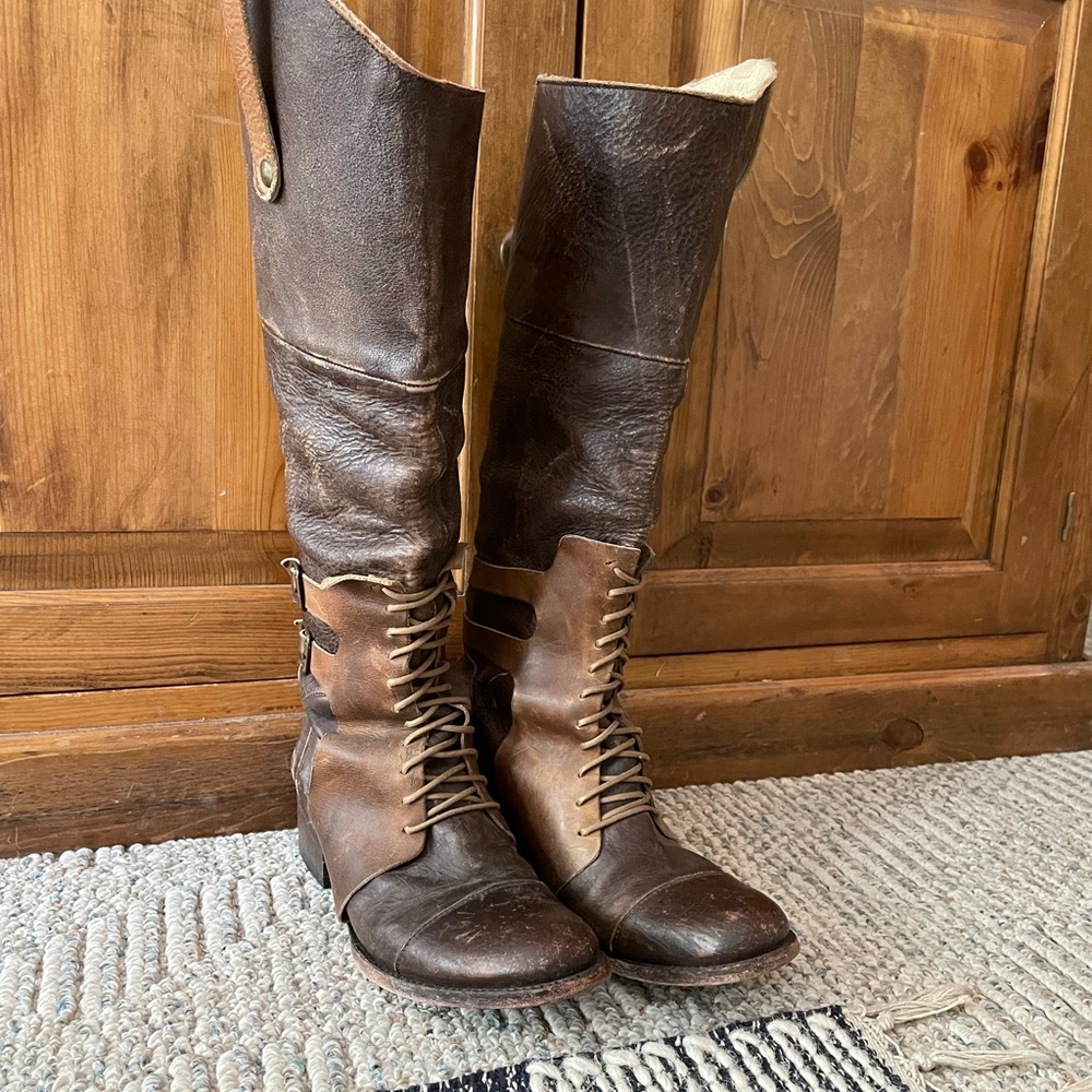 Freebird knee high leather boots.